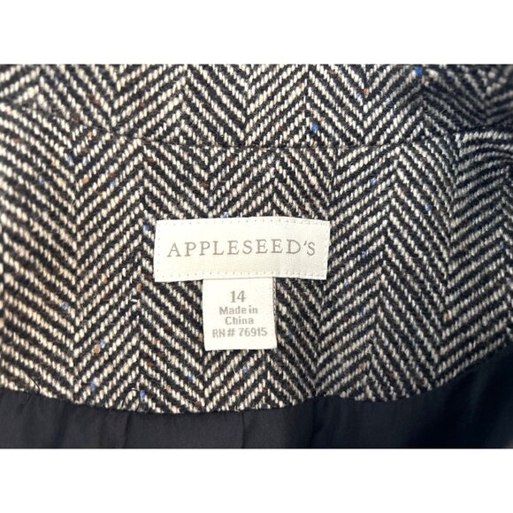 Appleseed’s Women’s Herringbone Wool Blazer Size 14 Academia Ivy League Preppy - Picture 8 of 8